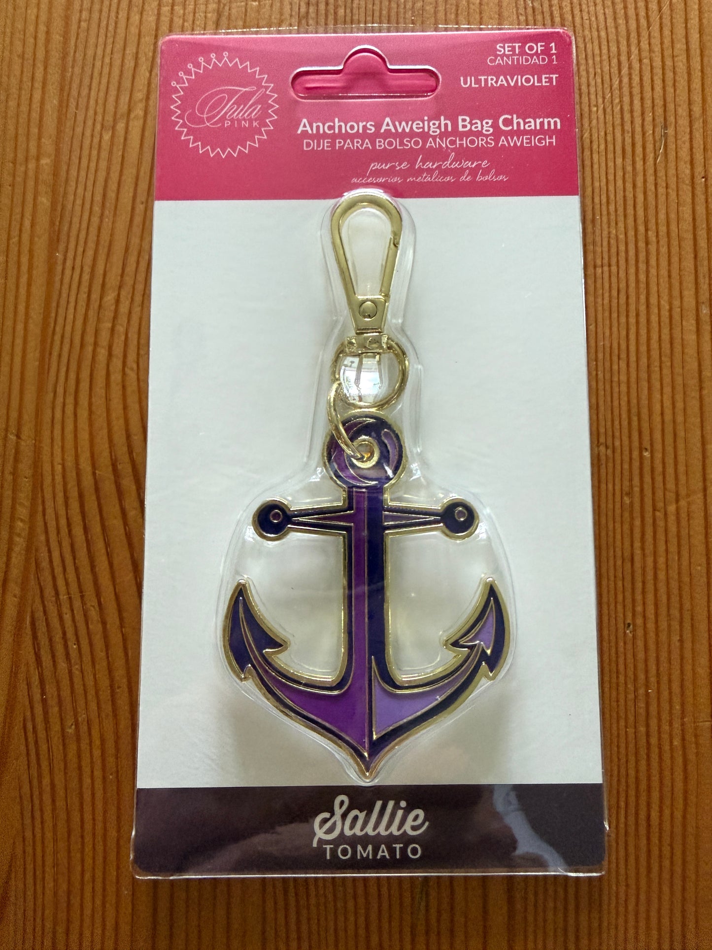 Anchors Aweigh - Pink Deep Dive Bag Charm - Taschenbaumler - Sallie Tomato x Tula Pink Hardware Taschenzubehör - Floral Reef Collection