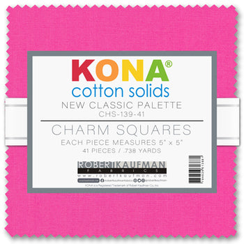 KONA COTTON, CHARM SQUARES (41 teilig) - Classic palette
