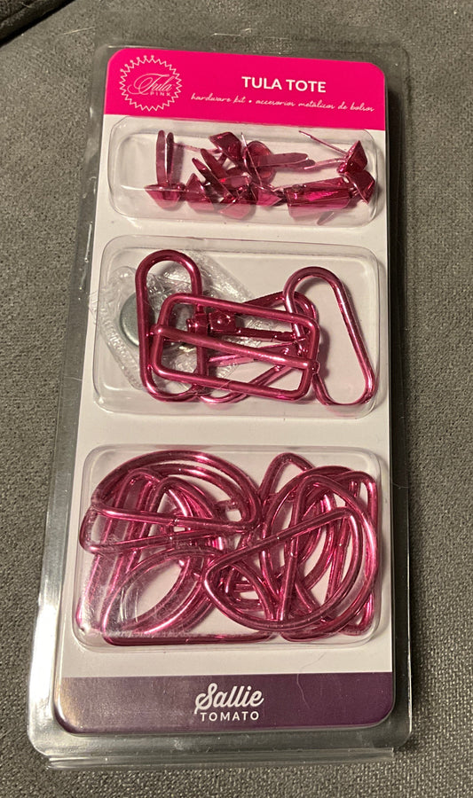 Tula Tote - Taschenzubehör-Set - Sallie Tomato - Pinkes Metall