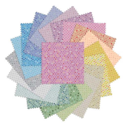 Benartex Charm Squares 5 x 5 Inch (42 teilig) - Dazzle Dots 2 by Christa Watson