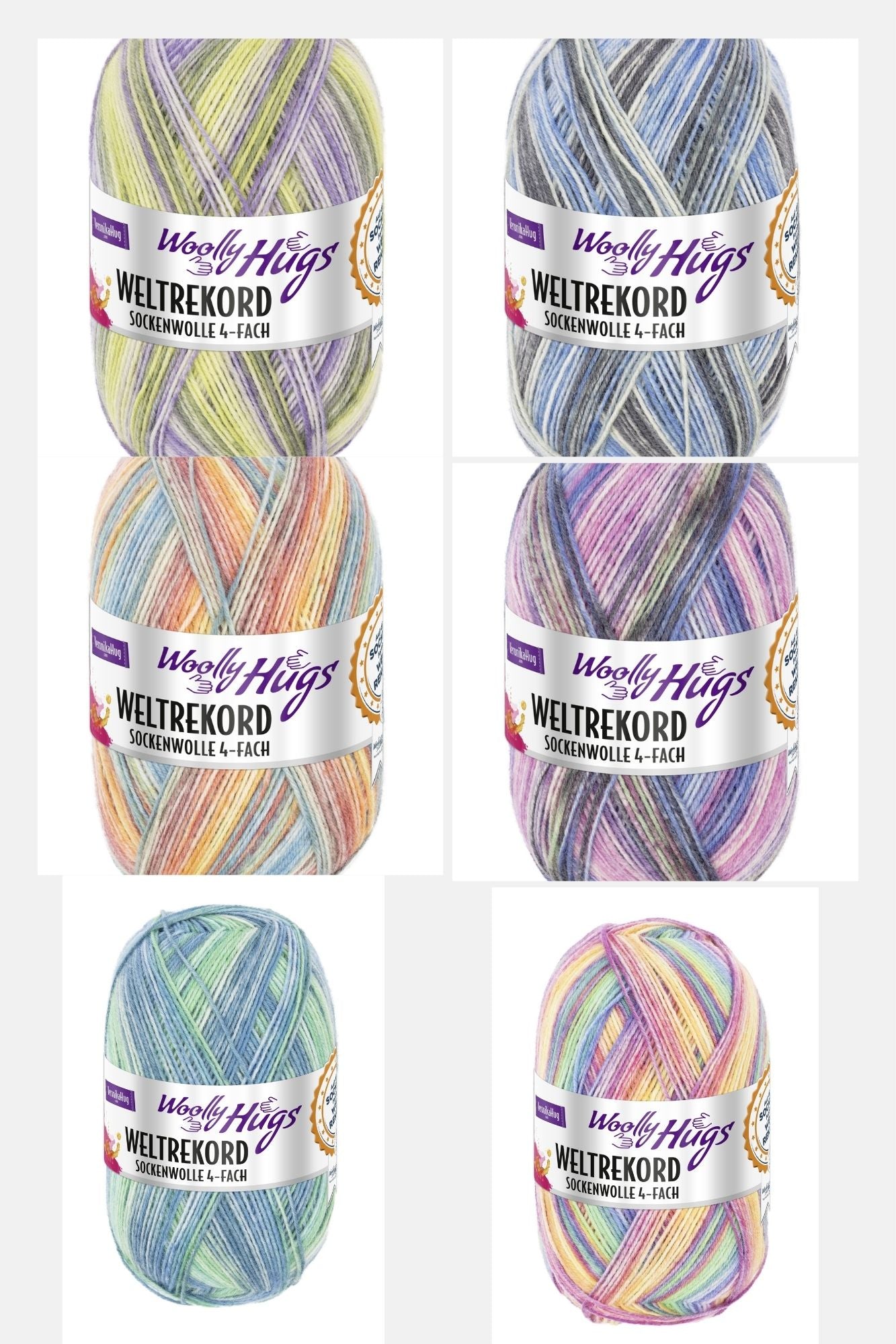 Wolly Hugs Weltrekord Sockenwolle 4 fädig NEU