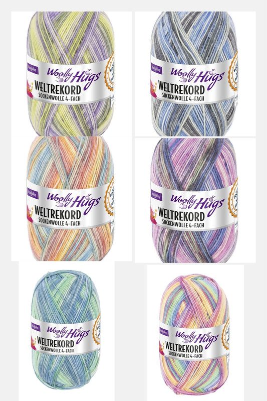 Wolly Hugs Weltrekord Sockenwolle 4 fädig NEU