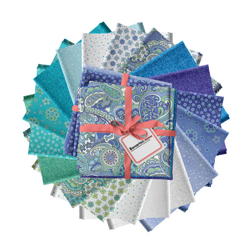 Paisley Garden by Laura Coia Benartex Fat Quarter Paket 18-teilig