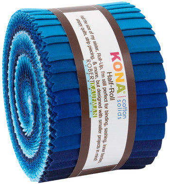 Jelly Roll / Half Roll 24 Streifen - Robert Kaufmann - Cona Cotton - Waterfall Palette