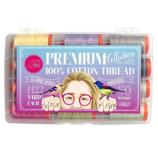 AURIfil Nähgarn Tula Pink Premium Collection Garnstärke 50 12 Farben a 1300m