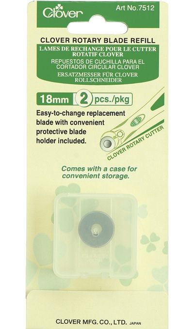 Clover Rollschneider Ersatzklingen 18mm 2Stück Doppelpack