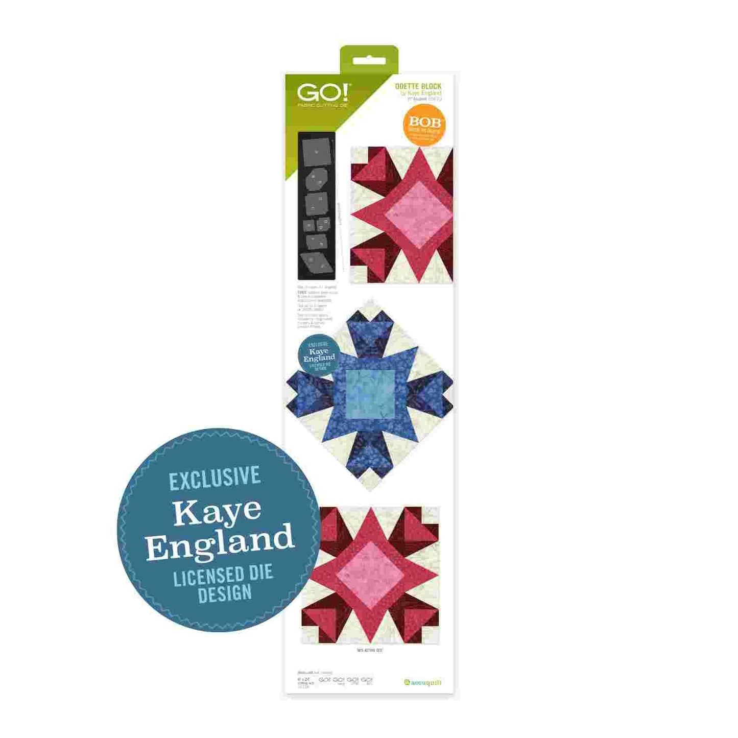 Accuquilt Stanzform GO! Odette Block von Kaye England