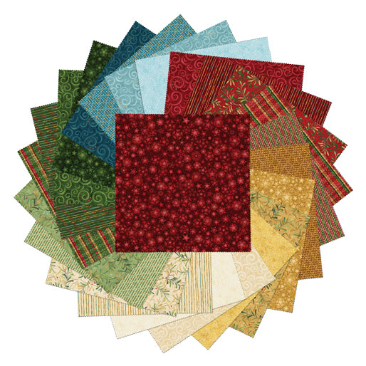 2,5 Inch Strips Paket "12 Days of Christmas" Benartex 40-teilig