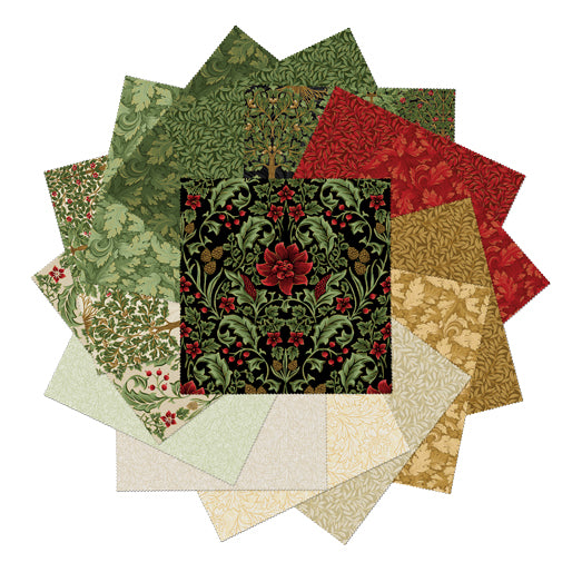 10 Inch Charm Pack Layer Cake „All About Seasons Winter“ 42 Stück 100% Cotton Baumwolle