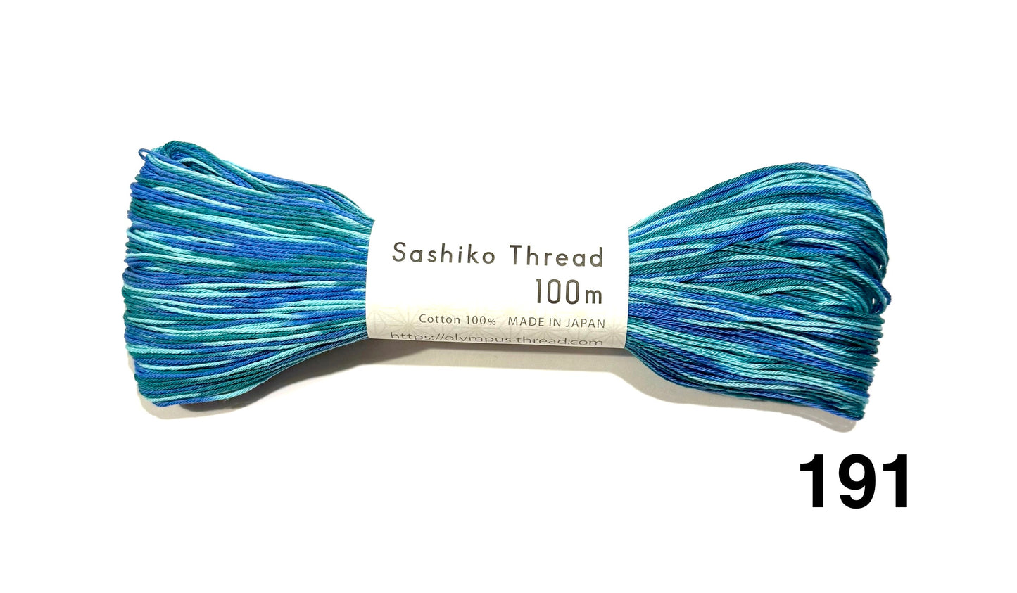 Original Sashiko Garn multicolour Japan 100m Olympus Thread verschiedene Farben