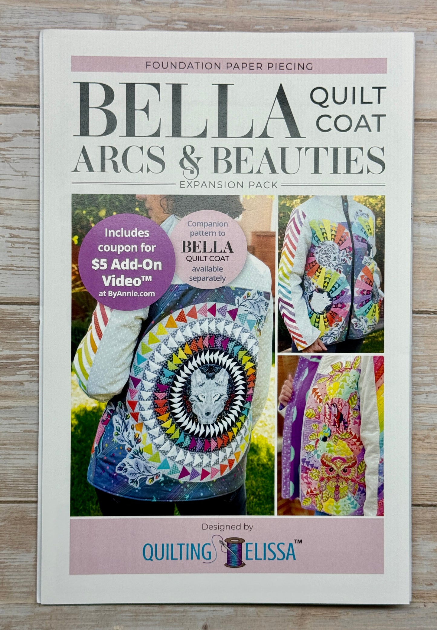 Bella Quilt Coat Arcs and Beauties Anleitung  Erweiterung zu Jacke Patchwork Quilt byannie