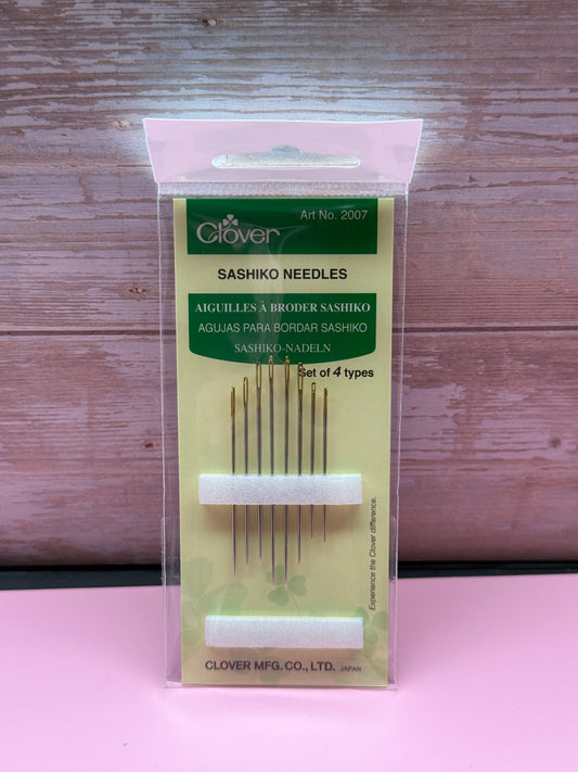 Clover Sashiko Nadeln 8 Nadeln, je 2 in vier verschiedenen Ausführungen Art. Nr. 2007