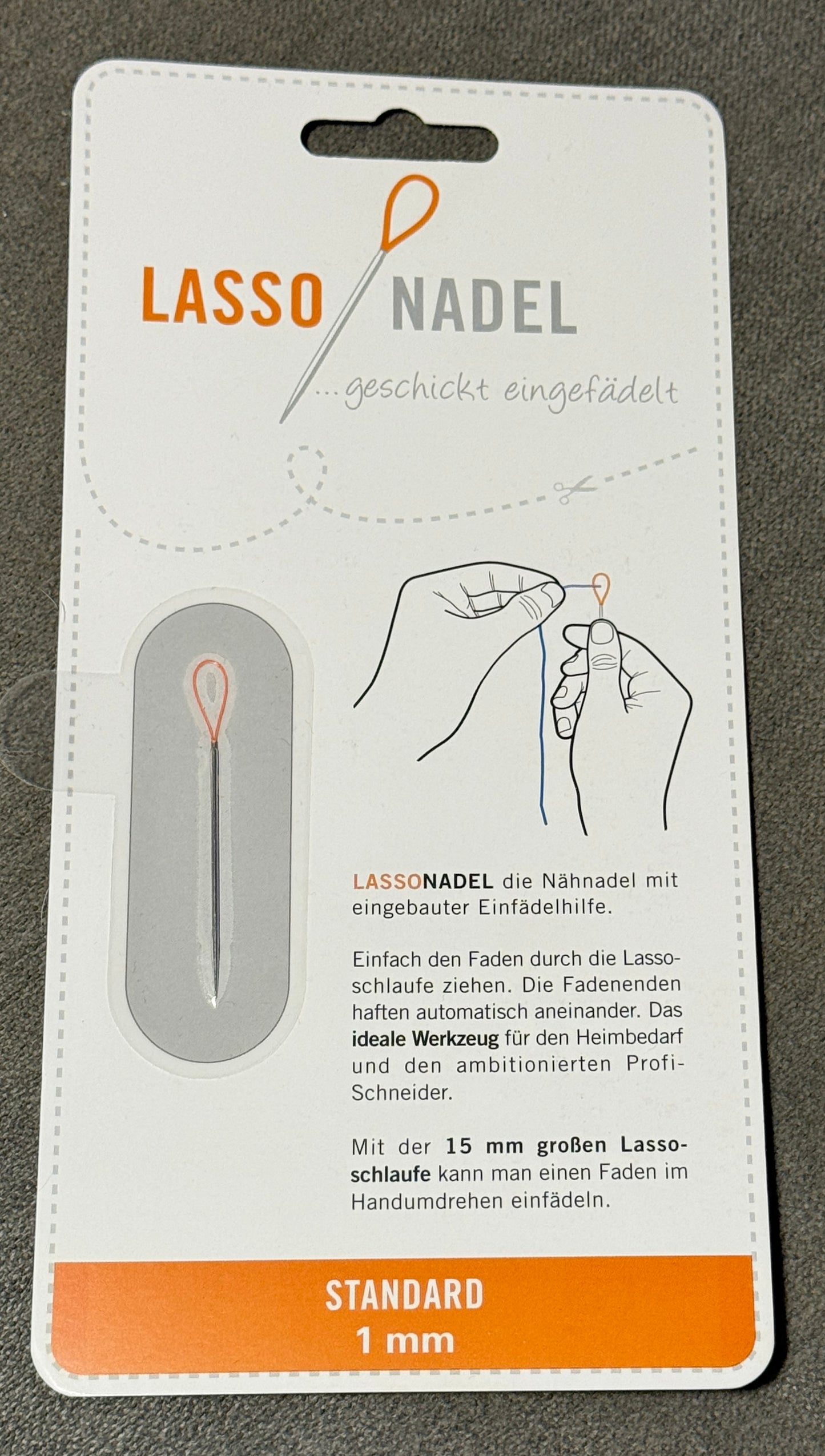Lasso Nadel Patchwork Sticken Nähen großes Nadelöhr Schlaufe Vernähen