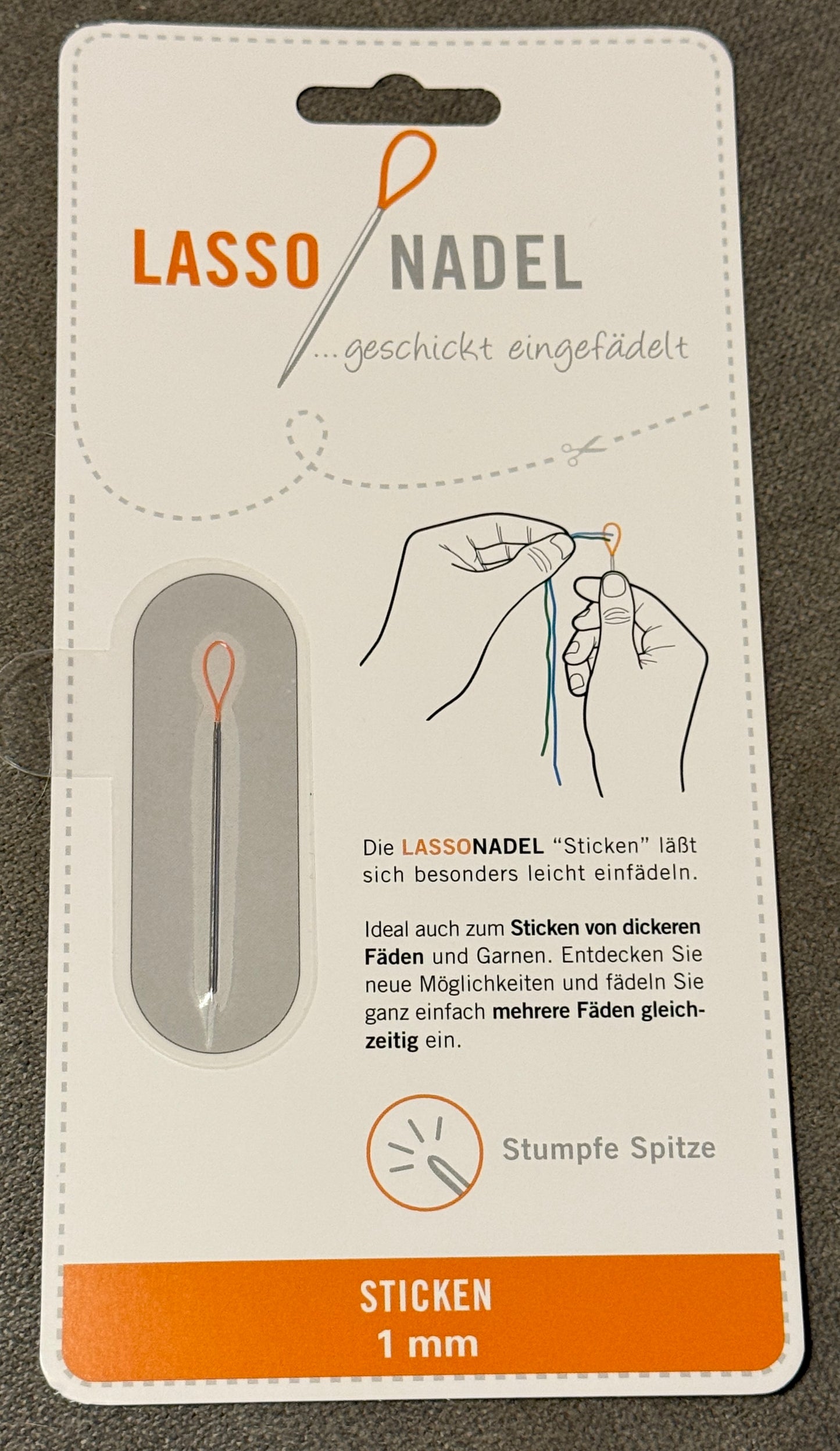 Lasso Nadel Patchwork Sticken Nähen großes Nadelöhr Schlaufe Vernähen