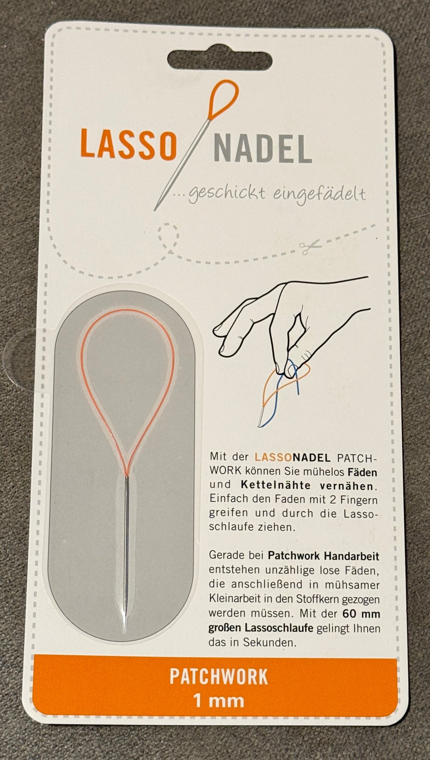 Lasso Nadel Patchwork Sticken Nähen großes Nadelöhr Schlaufe Vernähen