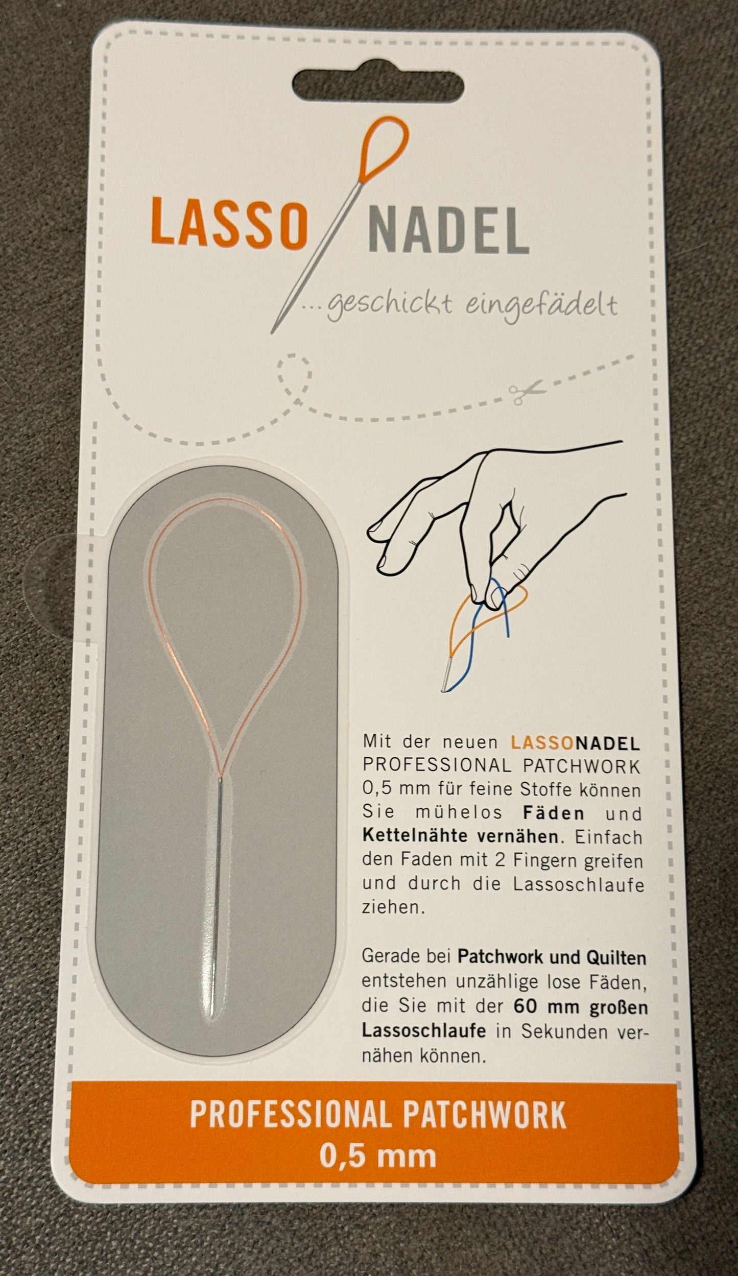 Lasso Nadel Patchwork Sticken Nähen großes Nadelöhr Schlaufe Vernähen