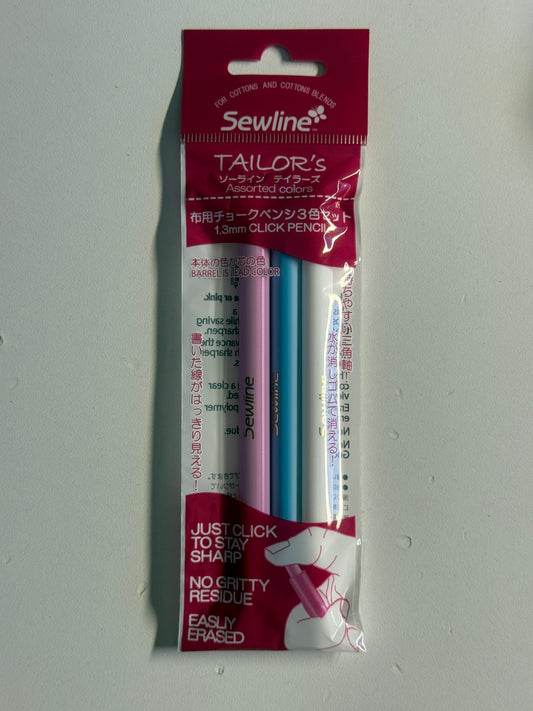 Sewline Tailors Click Pencil 3er Set rosa, weiß, blau radierbar Art.Nr. FAB50075