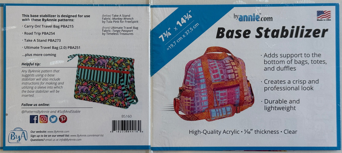Base Stabilizer by Annie  Bodenstabilisator Tasche Acryl verschiedene Größen