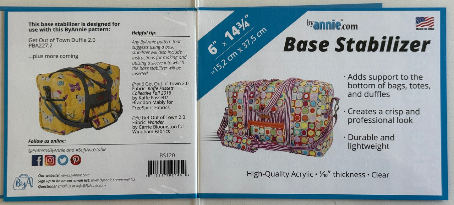 Base Stabilizer by Annie  Bodenstabilisator Tasche Acryl verschiedene Größen