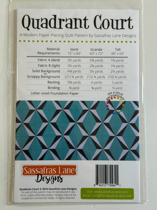 Anleitung - Quadrant Court von Sassafras Lane Designs - 3 Größen - FPP