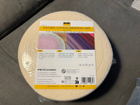 Natural Cotton Wadding Tape von Vliseline Jelly Roll Vlies Streifen für Teppiche und Körbe