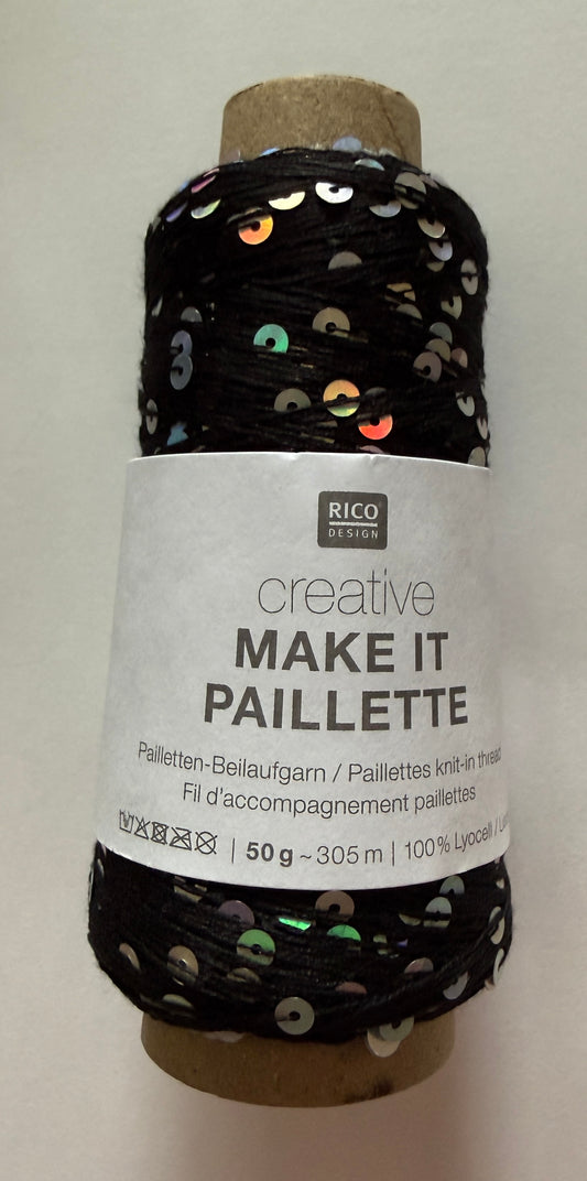 Beilaufgarn mit Pailletten - Rico Design - 50 gr, 305 m - verschiedene Farben