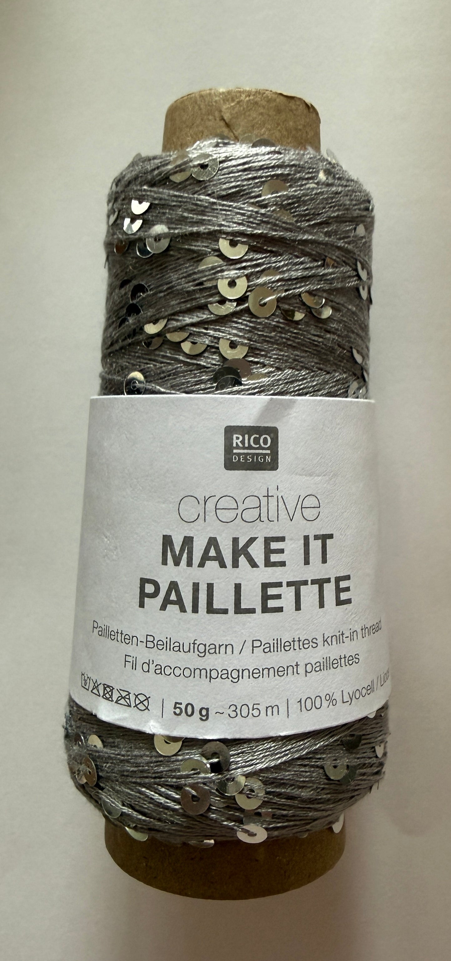 Beilaufgarn mit Pailletten - Rico Design - 50 gr, 305 m - verschiedene Farben