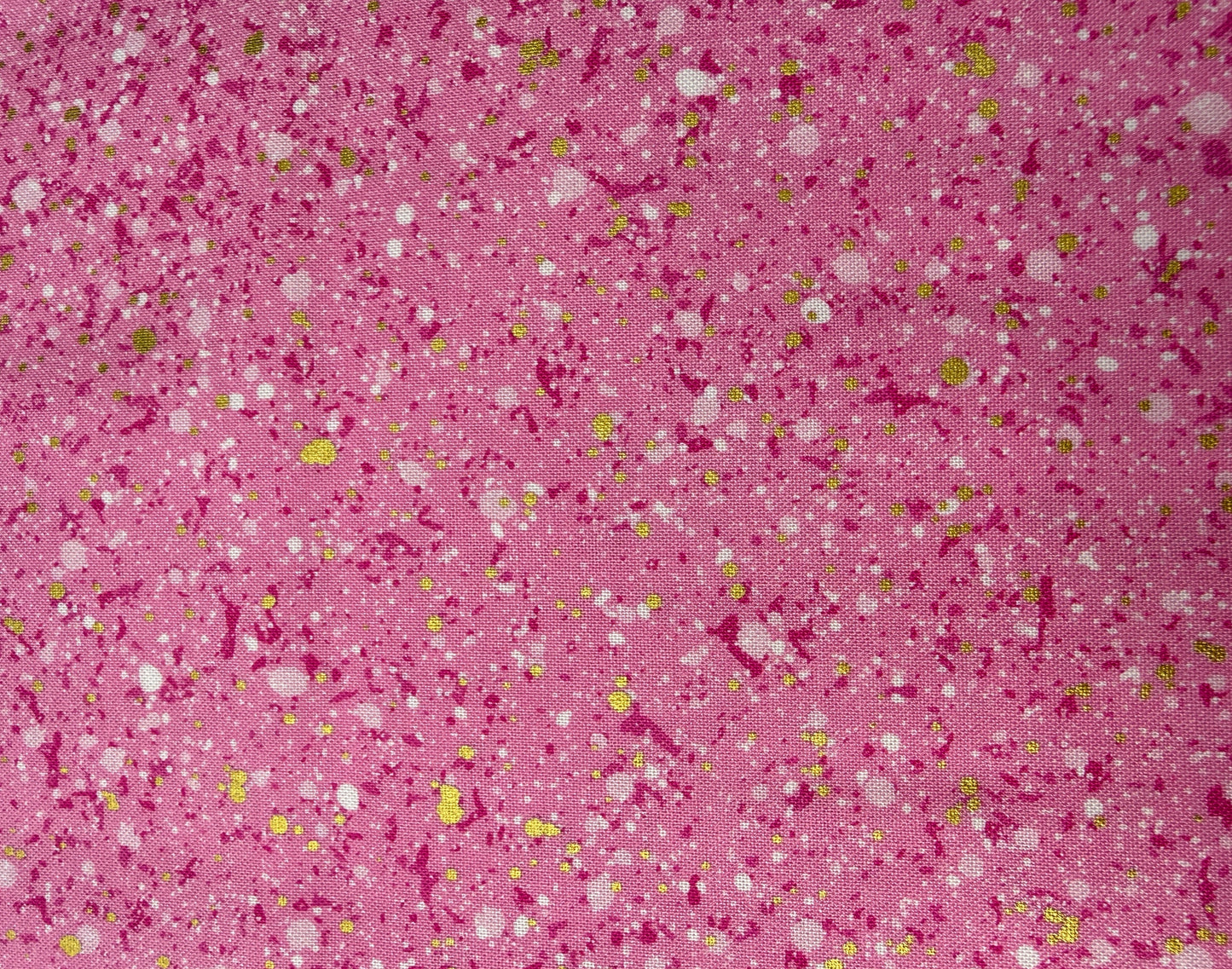 Gold Dust -  Meterware in rosa - Spenkel von weiß, gold und Pink