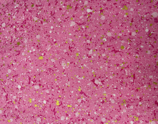 Gold Dust -  Meterware in rosa - Spenkel von weiß, gold und Pink