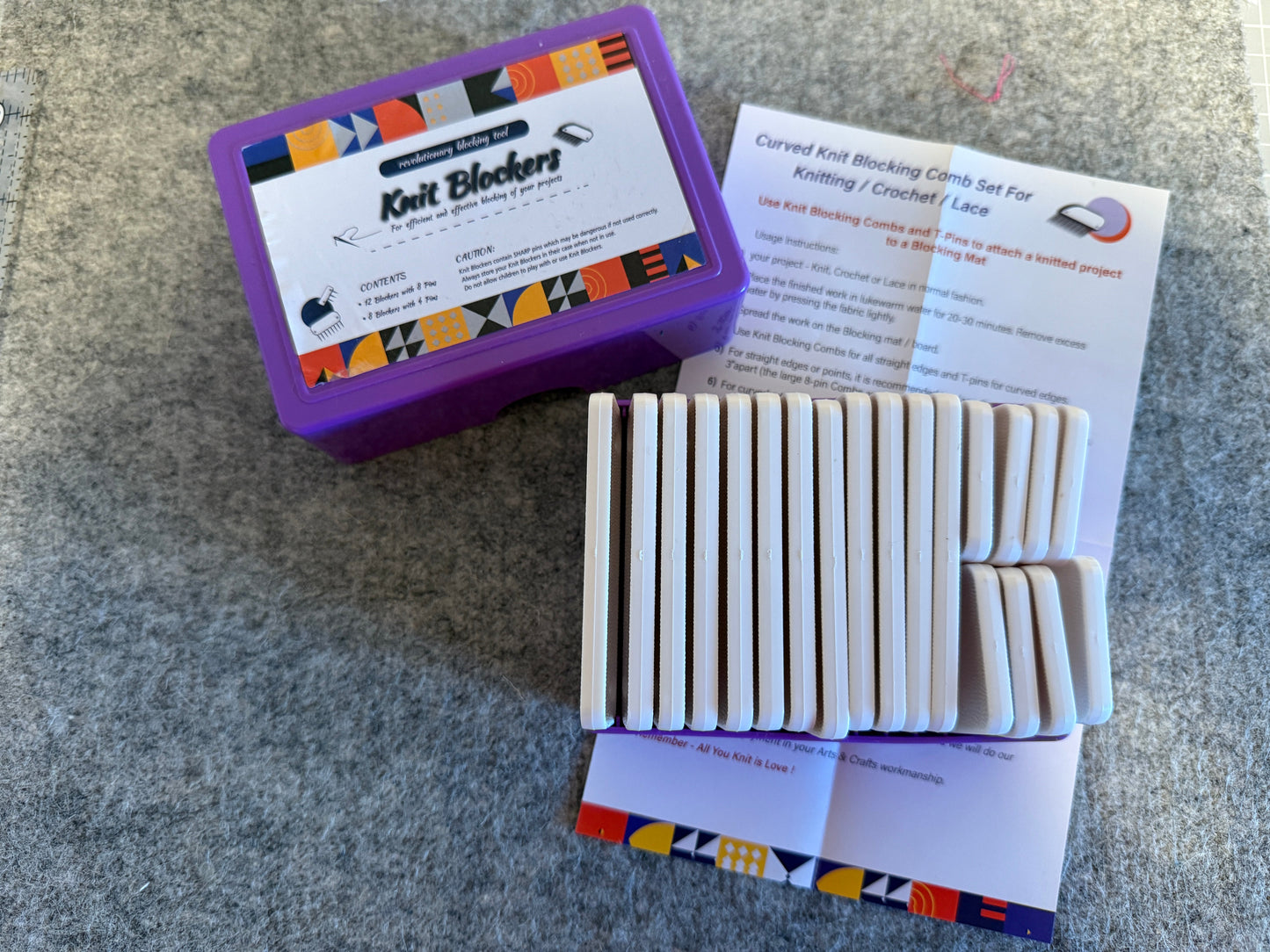 Blocker Pins - Kammnadeln 20 Stück, weiß