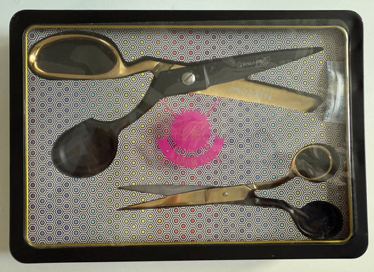 Tula Pink Hardware Schere Scheren-Set schwarz Gold 2er Packung