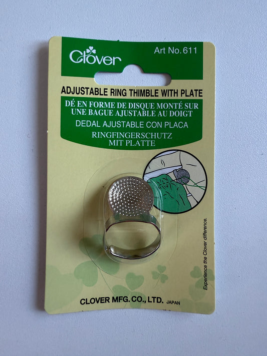 Clover Sashiko Ring Fingerschutz Platte Art Nr. 611 Sticken Japan verstellbar