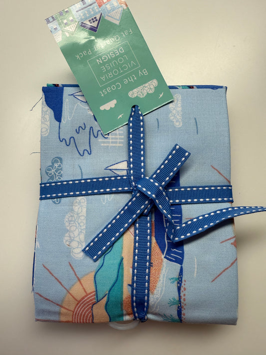 Fat Quarter Paket 5 Stück by the ocean a ca. 45 x 53 cm Patchwork Quilten Tasche
