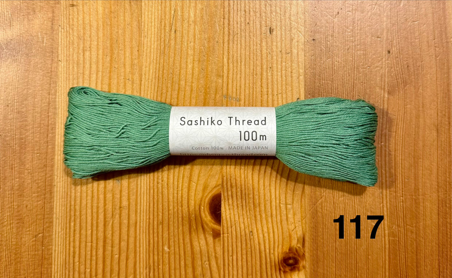 Original Sashiko Garn unifarben Japan 100m Olympus Thread verschiedene Farben