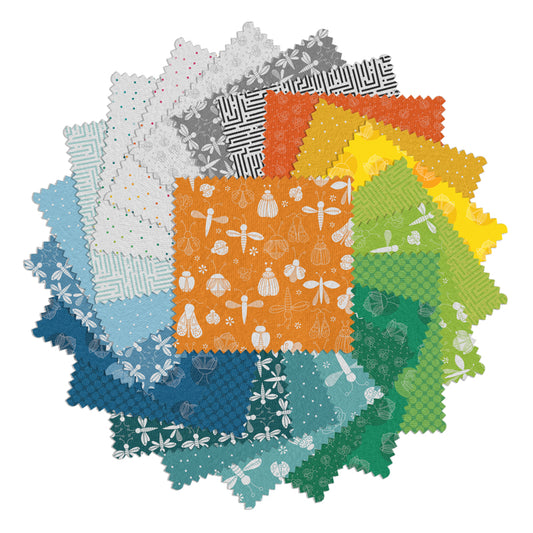 Fat Quarter Paket "Lucky Bugs" Sugaridoo Benartex 22-teilig