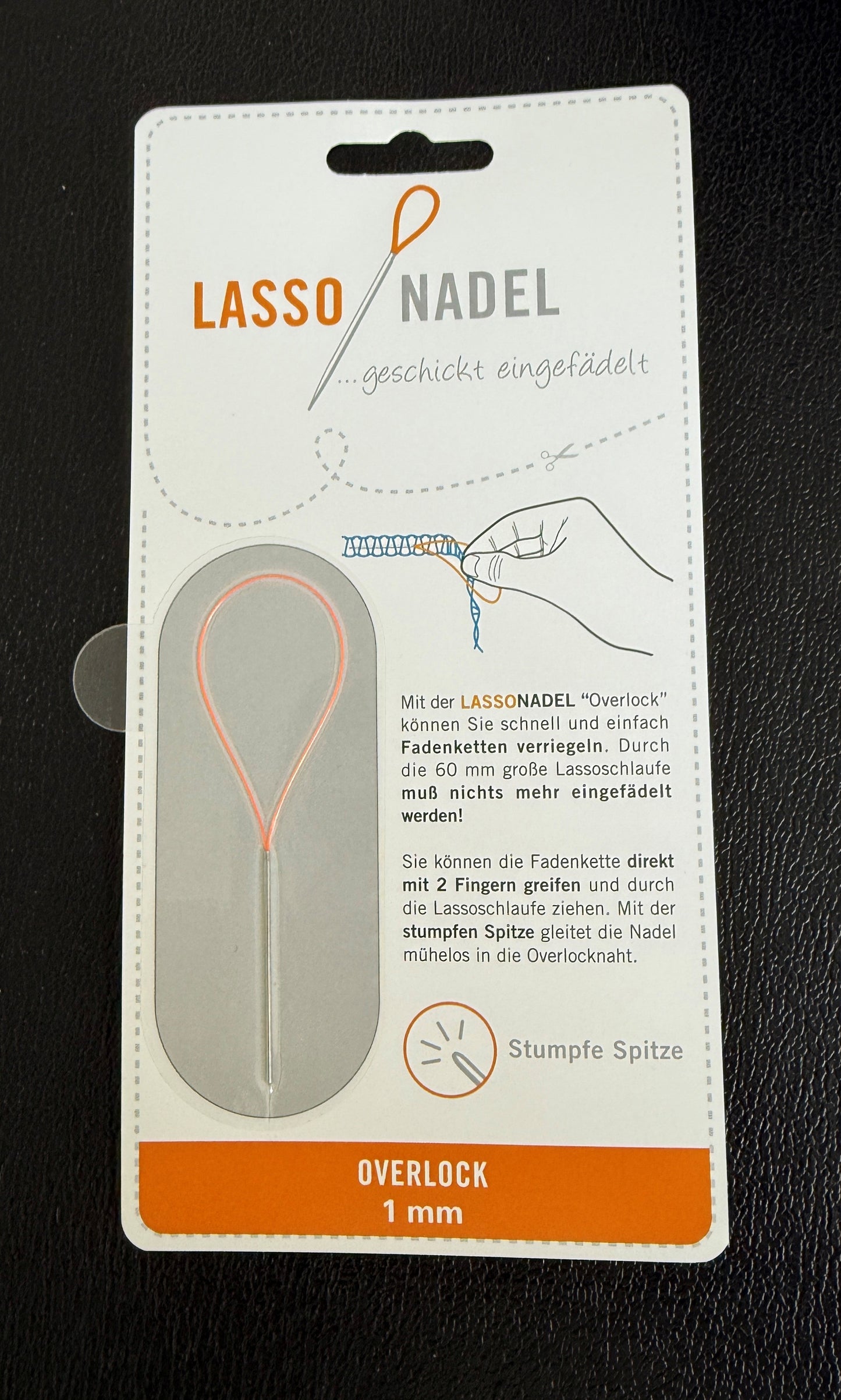 Lasso Nadel Patchwork Sticken Nähen großes Nadelöhr Schlaufe Vernähen