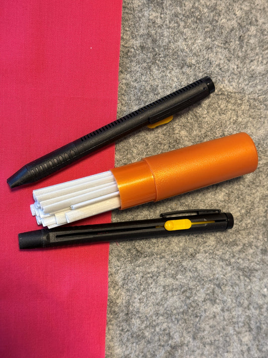 Doppelpack Markierstifte mit 20 Mienen zum Nachfüllen / wegbügelbar