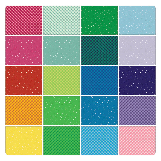 VORBESTELLUNG Sugaridoo Stoffserie Octadot Fat Quarter Paket 20 FQ in einem Paket
