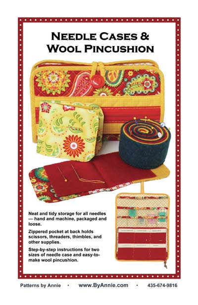 Needle Cases & Wool Pincushion - by Annie - Tasche ideal zur Aufbewahrung von Nähnadeln Hand und Maschine