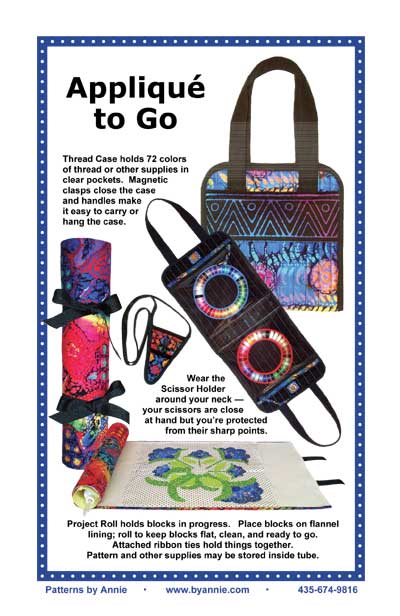 Applique to Go - by Annie - Tasche ideal zum Transport von Nähgarn und Nadeln EPP Applique