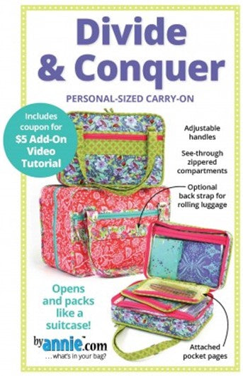 Divide & Conquer Anleitung Nähen Tasche ByAnnie Patterns By Annie Koffer