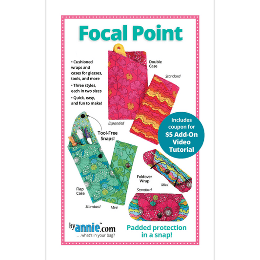 Schnittmuster Focal Point ByAnnie's Brillenetui Wickelhülle Doppeletui
