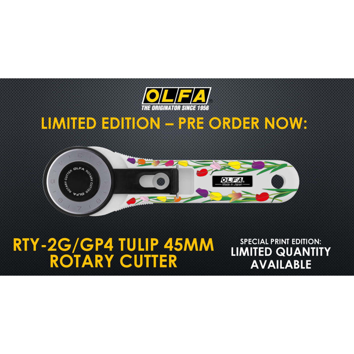 OLFA Rotary Cutter 45mm - TULIP, Olfa Limited Edition besonderes Design VORBESTELLUNG