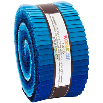 Kona Cotton Jelly Roll „Waterfall Palette“ 40 Streifen a 2,5 Inch Breite