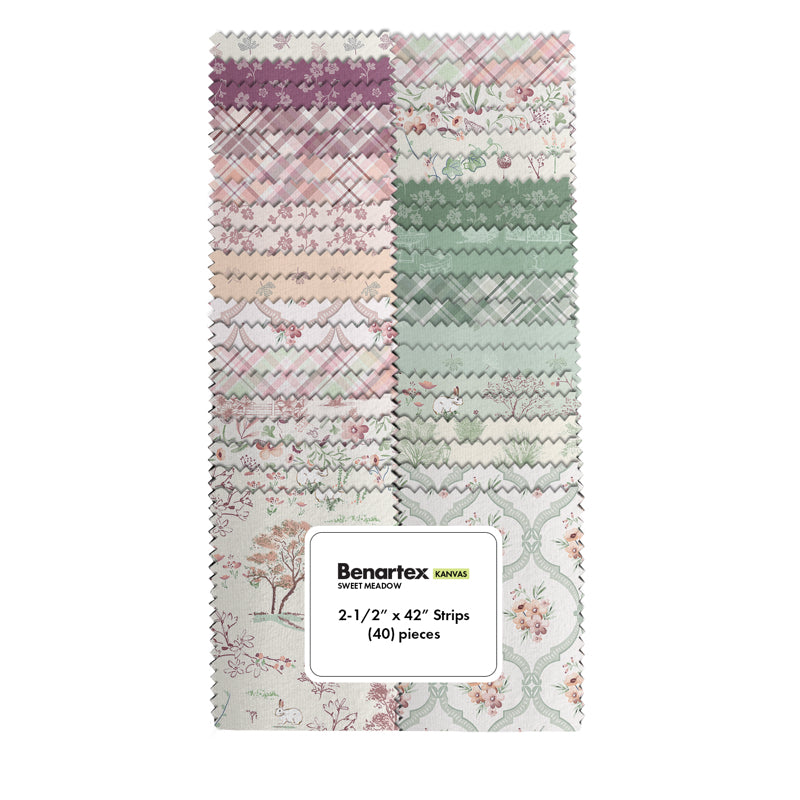 2,5 Inch Strips Paket "Sweet Meadow" Benartex 40-teilig