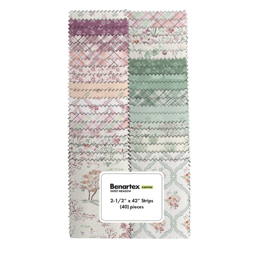 2,5 Inch Strips Paket "Sweet Meadow" Benartex 40-teilig