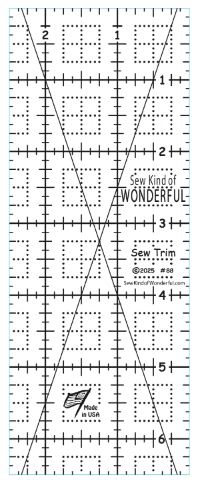 Sew Kind of Wonderful – Sew Trim Ruler 2,5 × 6 Inch