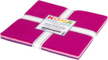 Kona Cotton Solids – 10" Layer Cake Wildberry | Robert Kaufman Fabrics