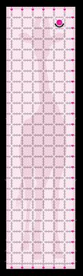 Patchworklineal Rollschneiderlineal Tula Pink 6,5 x 24,5 Inch mit Giraffe