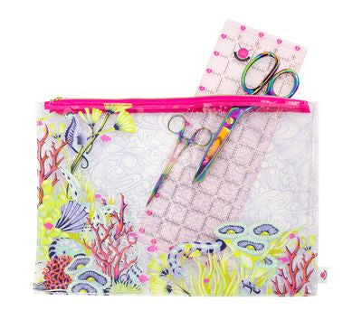 Tula Pink Floral Reef Projekt Tasche  Medium 10x14 Inch 35x25 cm #TPMEDFR